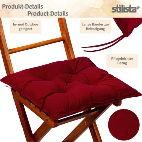 STILISTS Zestaw 2 poduszek na siedzisko 40 x 40 x 8 cm, nieb