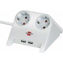 Listwa 2-gniazdkowa Tomas bez przełącznika Brennenstuhl 1153520222 3600 W USB x 2 Pulpit (1,8 m)