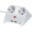 Listwa 2-gniazdkowa Tomas bez przełącznika Brennenstuhl 1153520222 3600 W USB x 2 Pulpit (1,8 m)