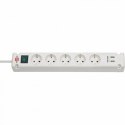 Przedłużacz 5 Wejść z Przełącznikiem Brennenstuhl Bremounta 3600 W USB x 2 (3 m)