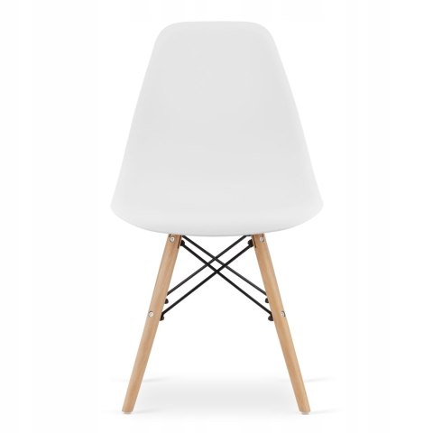 Zestaw stół kwadratowy 80x80 dąb sonoma + 4 krzesła OSAKA białe