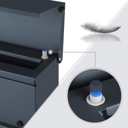 Designerska skrzynka na listy antracytowa z gazetnikiem