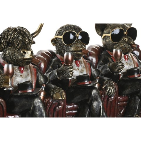 Figurka Dekoracyjna Home ESPRIT Brązowy Złoty 18 X 22,5 X 26,5 CM (3 Sztuk)