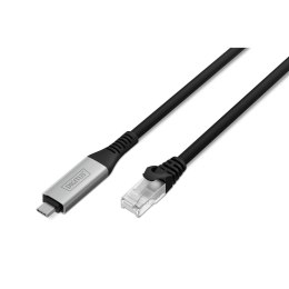Kabel adapter DIGITUS USB-C - RJ45 Kat. 6A S/FTP, 1 Gbit/s, USB 3.2 Gen1, LSZH, 3m