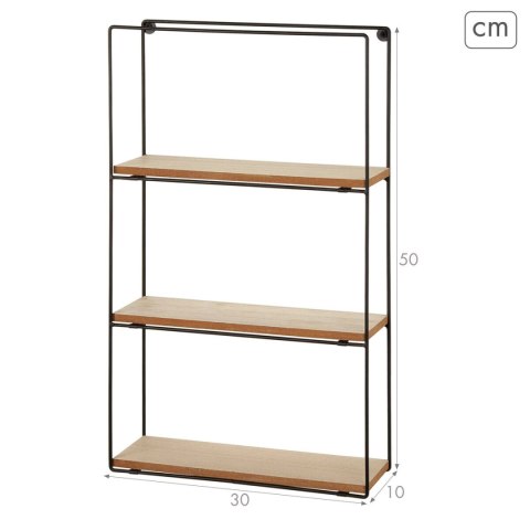 Regał Max Home Żelazo Drewno MDF 30 x 50 x 10 cm (4 Sztuk)