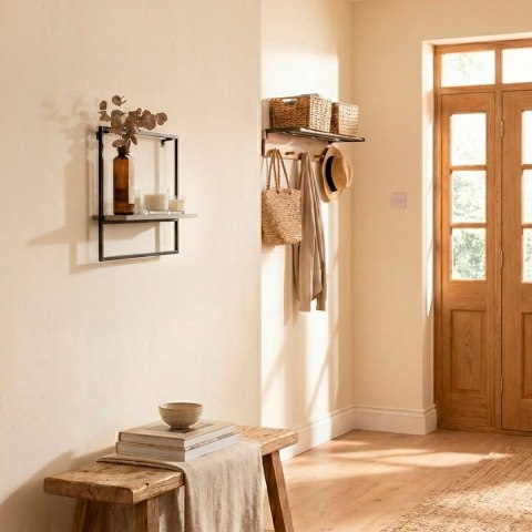 Wieszak na ubrania Max Home Żelazo Drewno MDF (6 Sztuk)