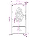 Furtka ogrodowa, 105x180 cm, stal kortenowska, motyw drzewa