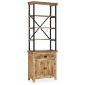 Kredens z półkami wykonany z drewna mango, 65x30x180 cm