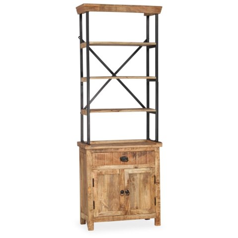 Kredens z półkami wykonany z drewna mango, 65x30x180 cm