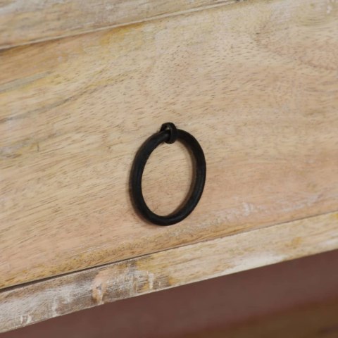 Sekretarzyk z litego drewna mango i stali, 110 x 50 x 96 cm