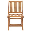 Składane krzesła ogrodowe z poduszkami, 4 szt., drewno tekowe