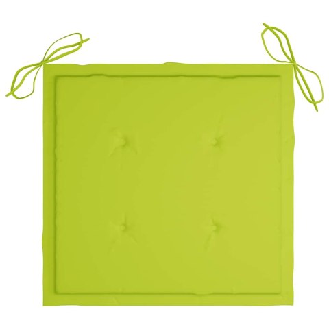 Składane krzesła ogrodowe z poduszkami, 4 szt., drewno tekowe