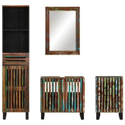 4-cz. zestaw mebli łazienkowych, lite drewno akacjowe