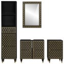 4-cz. zestaw mebli łazienkowych, lite drewno mango