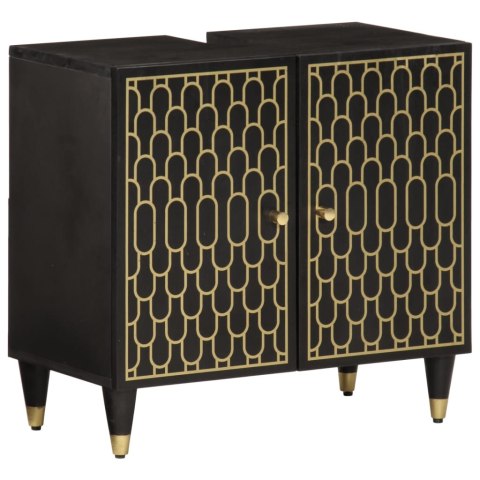 4-cz. zestaw mebli łazienkowych, lite drewno mango