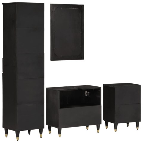 4-cz. zestaw mebli łazienkowych, lite drewno mango