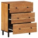 Komody, 2 szt., 60x33x75 cm, lite drewno akacjowe
