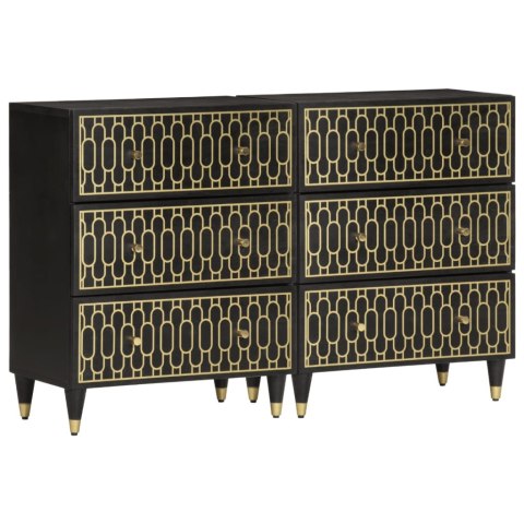 Szafki, 2 szt., 60x33x75 cm, lite drewno mango