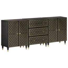 Szafki, 3 szt., 60x33x75 cm, lite drewno mango