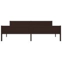 Rama łóżka z litego drewna sosnowego, ciemny brąz, 200x200 cm