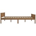 Rama łóżka z litego drewna sosnowego, miodowy brąz, 160x200 cm