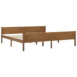 Rama łóżka z litego drewna sosnowego, miodowy brąz, 200x200 cm