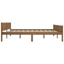 Rama łóżka z litego drewna sosnowego, miodowy brąz, 200x200 cm