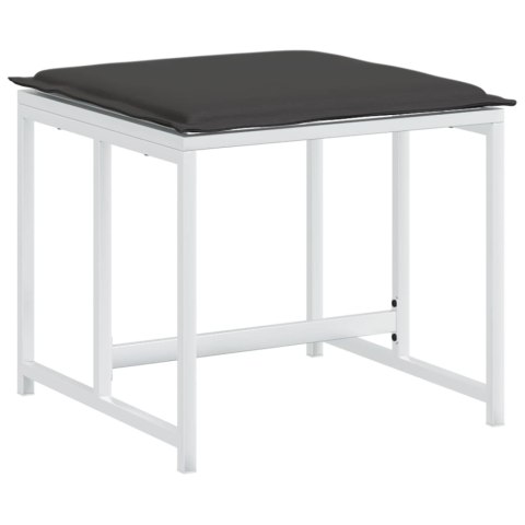 11-cz. zestaw mebli ogrodowych z poduszkami, biały, textilene