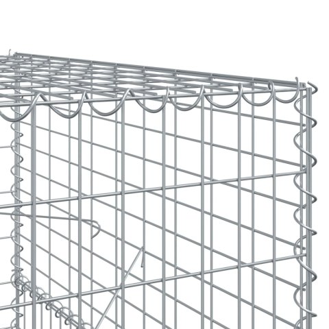 Kosz gabionowy z pokrywą, 1100x100x150 cm, galwanizowane żelazo
