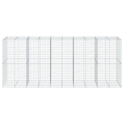 VidaXL Kosz gabionowy z pokrywą, 500x100x200 cm, galwanizowane żelazo