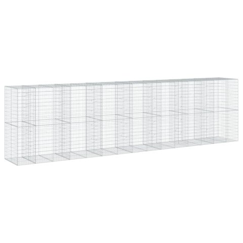 VidaXL Kosz gabionowy z pokrywą, 750x100x200 cm, galwanizowane żelazo