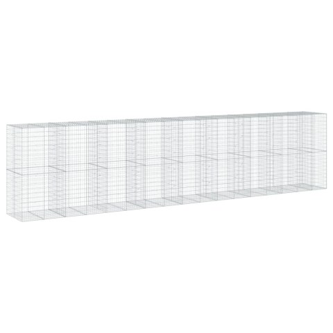 Kosz gabionowy z pokrywą, 850x100x200 cm, galwanizowane żelazo