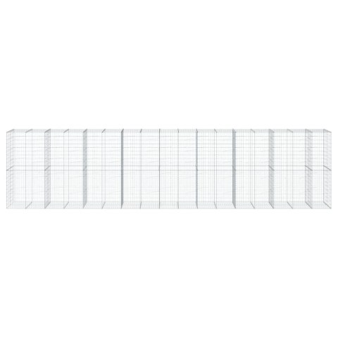 Kosz gabionowy z pokrywą, 850x100x200 cm, galwanizowane żelazo