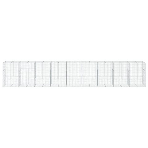 Kosz gabionowy z pokrywą, 900x100x150 cm, galwanizowane żelazo