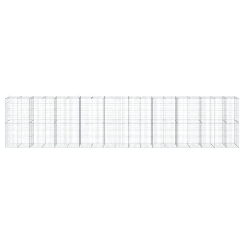 Kosz gabionowy z pokrywą, 950x100x200 cm, galwanizowane żelazo