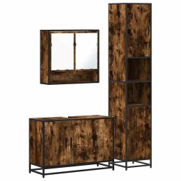 3-częściowy zestaw mebli łazienkowych, przydymiony dąb