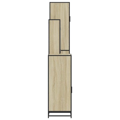 4-częściowy zestaw mebli łazienkowych, kolor dąb sonoma