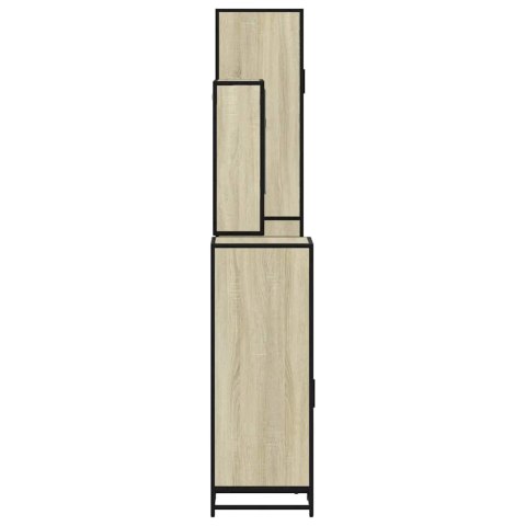 4-częściowy zestaw mebli łazienkowych, kolor dąb sonoma