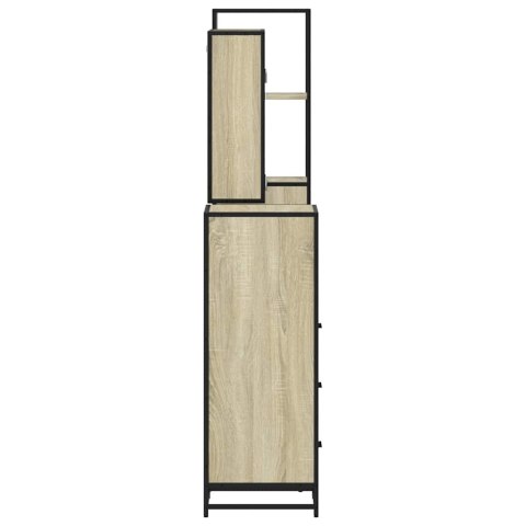 4-częściowy zestaw mebli łazienkowych, kolor dąb sonoma