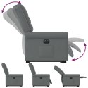 Podnoszony fotel masujący, elektryczny, rozkładany, ciemnoszary