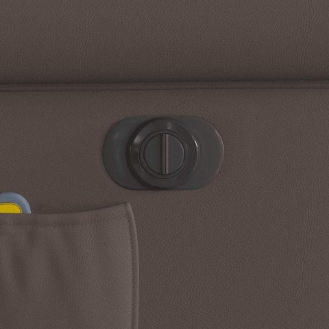 Elektryczny fotel do masażu i odchylania błyszcząca brązowa