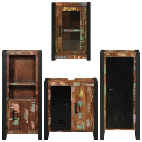 Zestaw mebli łazienkowych 4 pcs Lite odzyskane drewno