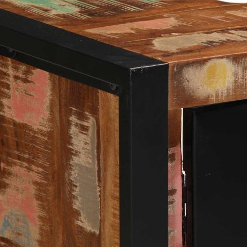 Zestaw mebli łazienkowych z półką 2 pcs lite drewno z odzysku