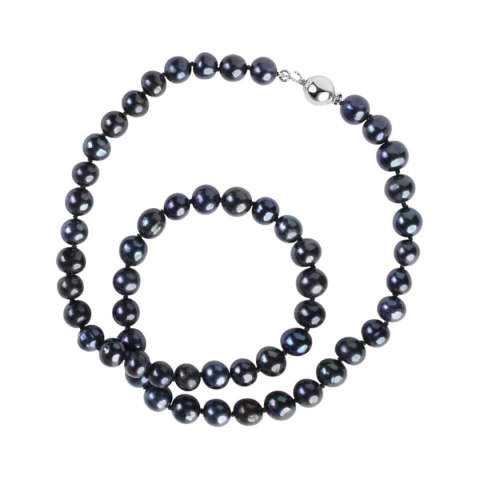 Srebrny naszyjnik NSN6713 - Naturalne Perły hodowane słodkowodne