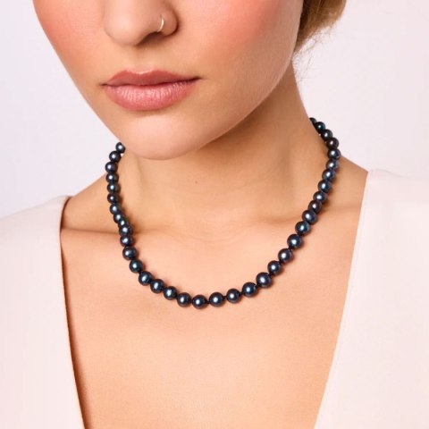 Srebrny naszyjnik NSN6713 - Naturalne Perły hodowane słodkowodne