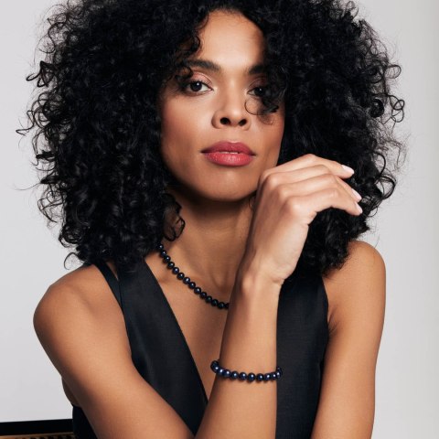 Srebrny naszyjnik NSN6713 - Naturalne Perły hodowane słodkowodne