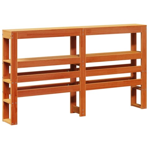 Łóżko bez materaca, woskowy brąz, 140x200 cm, drewno sosnowe