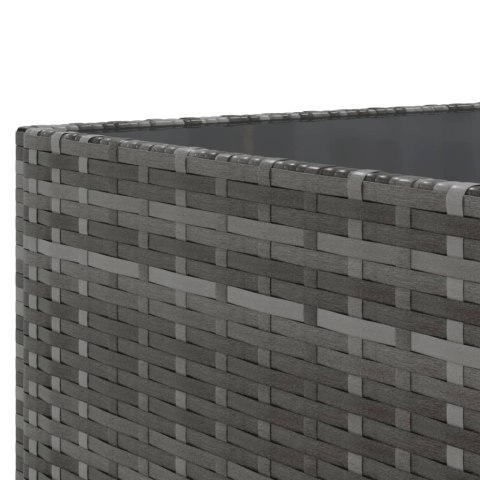 10-cz. zestaw wypoczynkowy do ogrodu, z poduszkami, szary