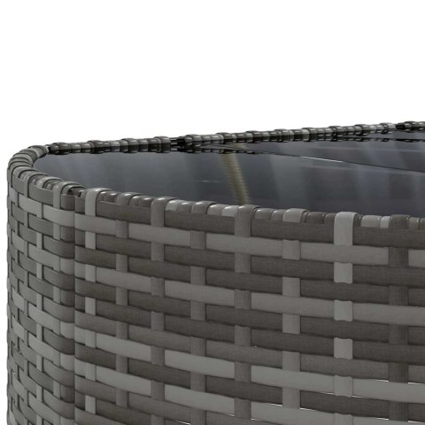 10-cz. zestaw wypoczynkowy do ogrodu, z poduszkami, szary