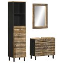3-cz. zestaw mebli łazienkowych, lite drewno mango